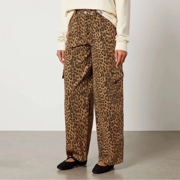 DAMSON MADDER Dion Leopard Cargo Pants Size UK 18/US 14 ~ NWT - Picture 4 of 11